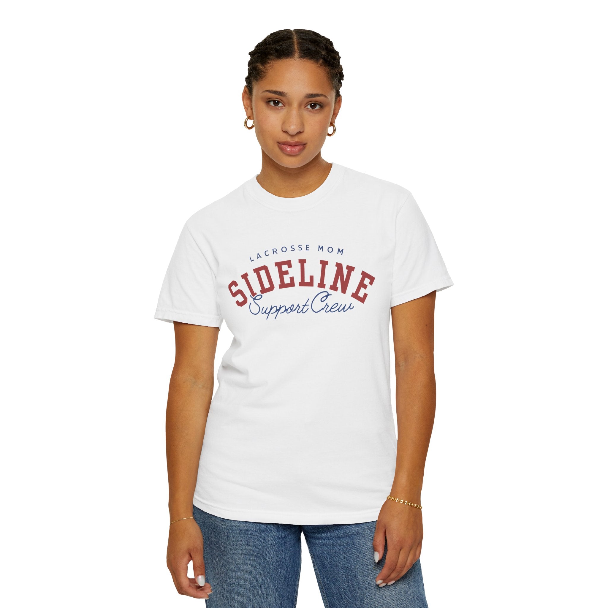 Lacrosse Mom Sideline Support Crew | Unisex Premium T-Shirt